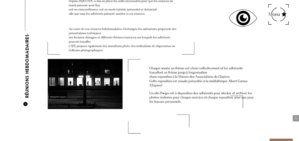 Design responsive du site web de l’Atelier Photo Clapiers optimisé pour une consultation sur tablette