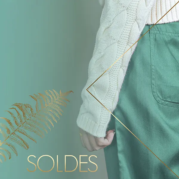 Affiche Instagram annonçant les soldes des 3 L, concept store de mode éthique et végane à Montpellier