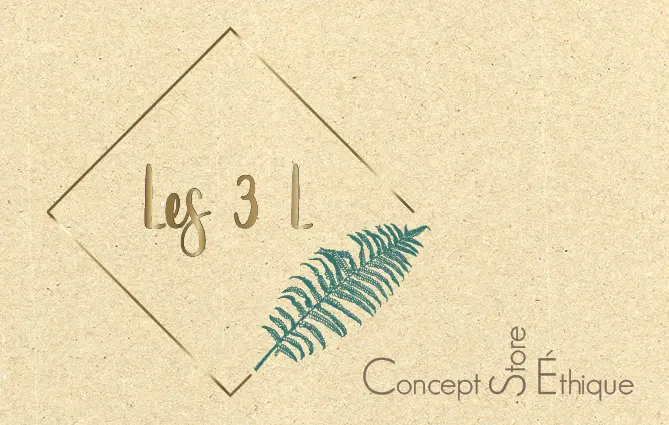 Carte de visite des 3 L illustrant les choix graphiques et les textures de l’identité visuelle