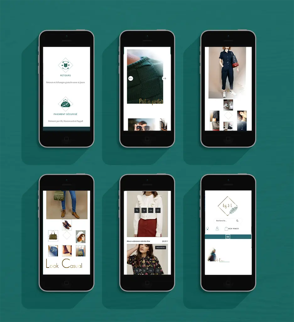Présentation du site web des 3 L sur mobile illustrant le design responsive et l’expérience utilisateur
