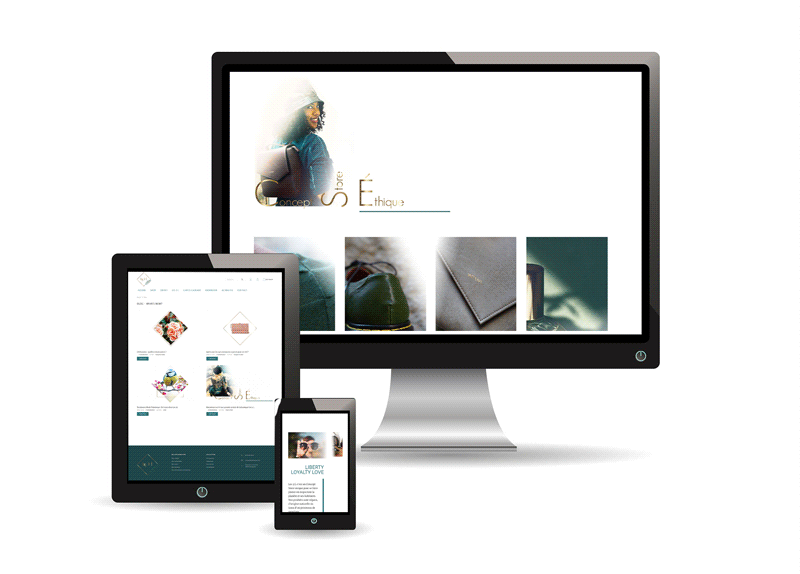 Animation montrant le site web des 3 L sur différents écrans pour illustrer le design et l’expérience utilisateur