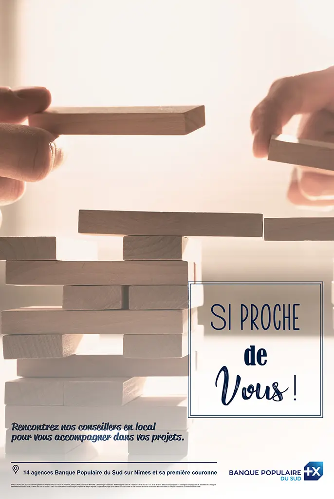 Campagne Banque Populaire du Sud illustrant la relation de proximité entre conseiller et client
