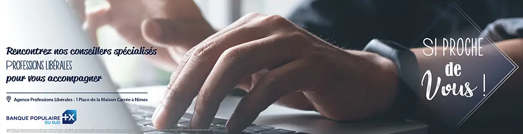 Visuel campagne Banque Populaire du Sud avec message de proximité destiné aux start-up et entrepreneurs