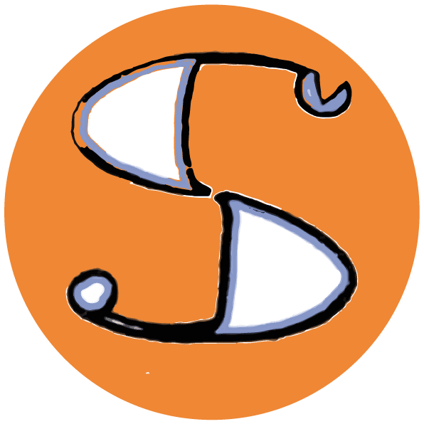 Logo STON sous forme de monogramme avec la lettre S stylisée sur fond orange