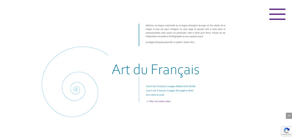 Présentation des différentes offres de cours de français proposées sur le site Couleurs DELPH