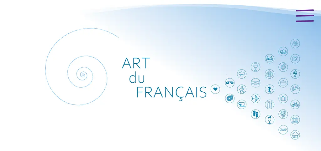 Univers graphique de la section Art du Français illustrant les thématiques culturelles et les expériences d’apprentissage